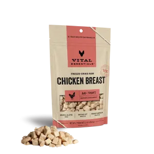 Vital Essentials Freeze-Dried Chicken Breast Dog Treats 2.1oz