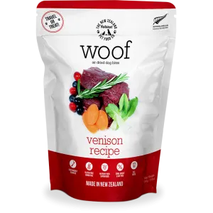 Woof Air-Dried Venison Dog Treats 100g