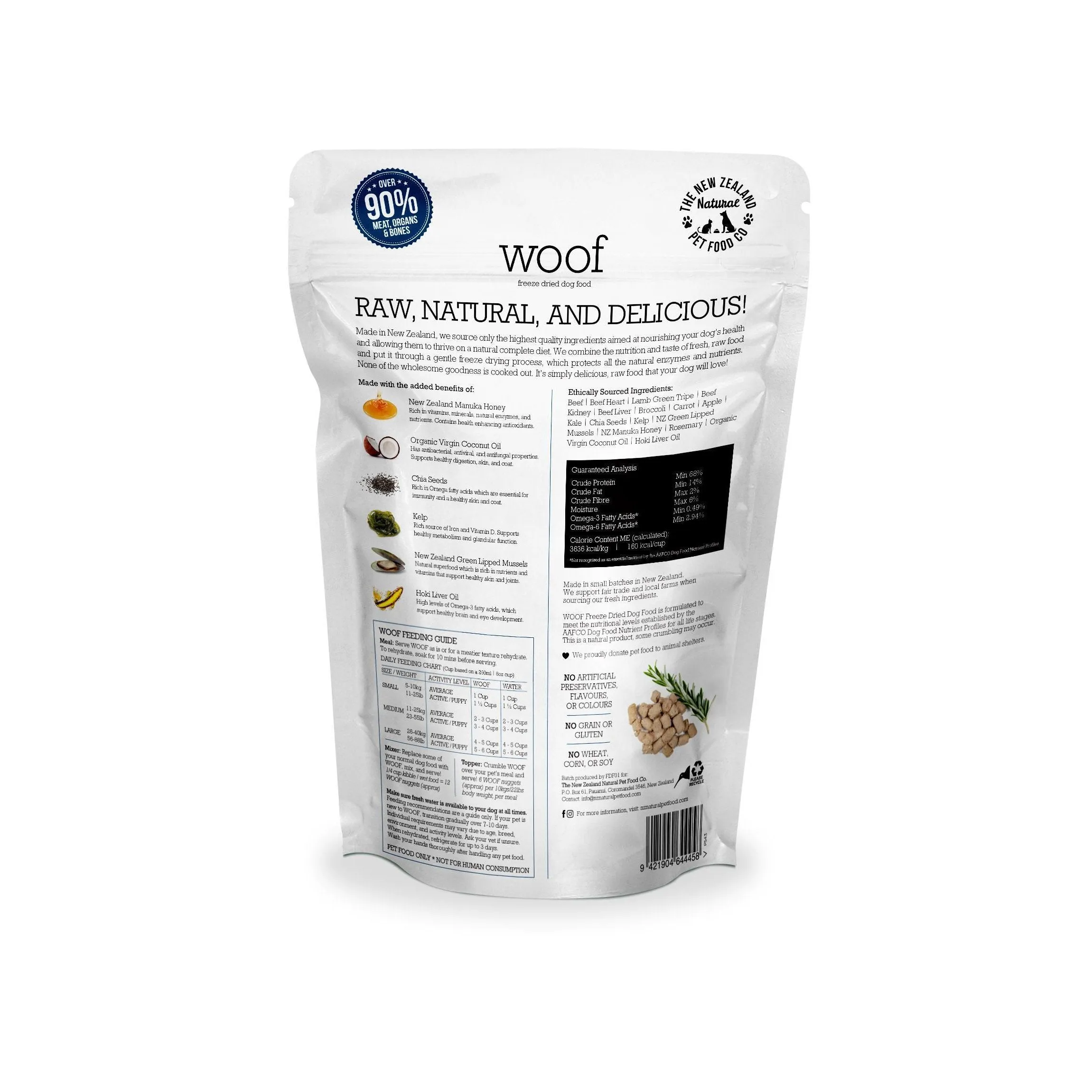 Woof Freeze Dried Dog Food Beef 280g