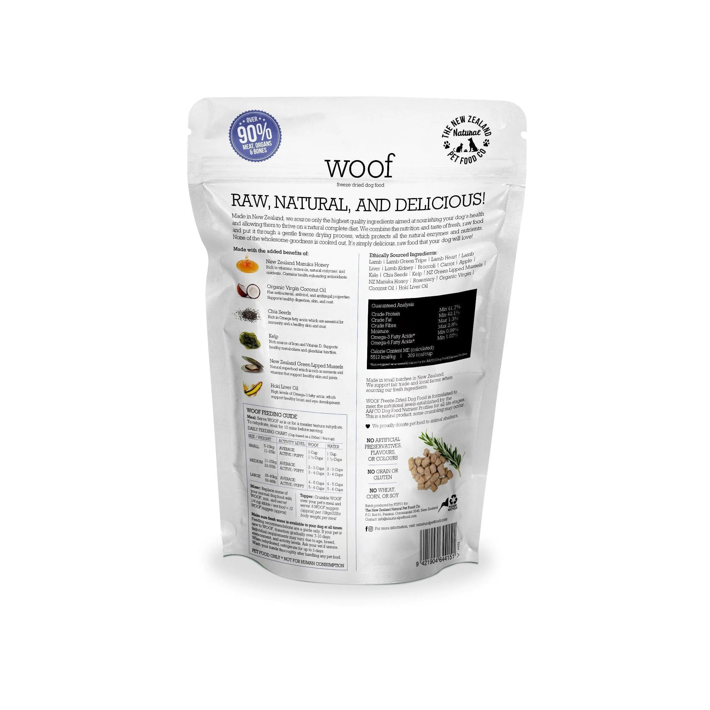 Woof Freeze Dried Dog Food Lamb 280g