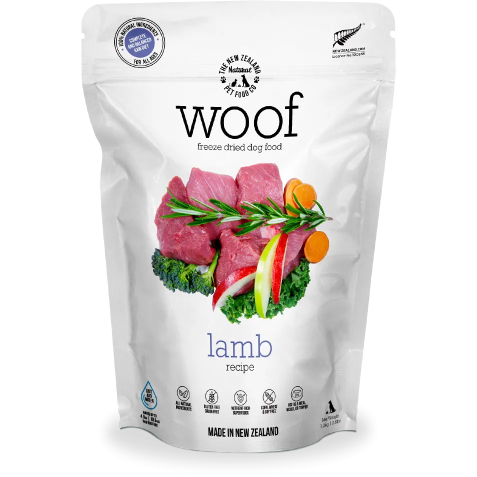 Woof Freeze-Dried Raw Lamb Dog Food 1kg