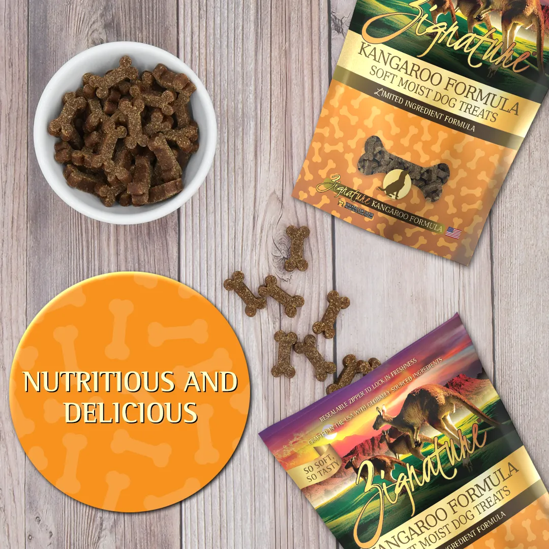 Zignature Kangaroo Formula Soft Moist Dog Treats 4oz